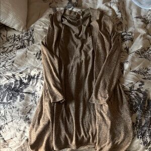 Elegant Tan Women's Cardigan Sweater